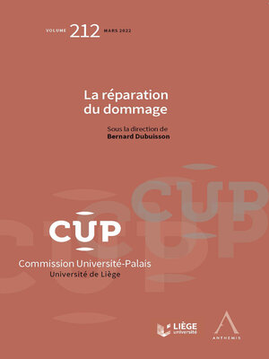 cover image of La réparation du dommage